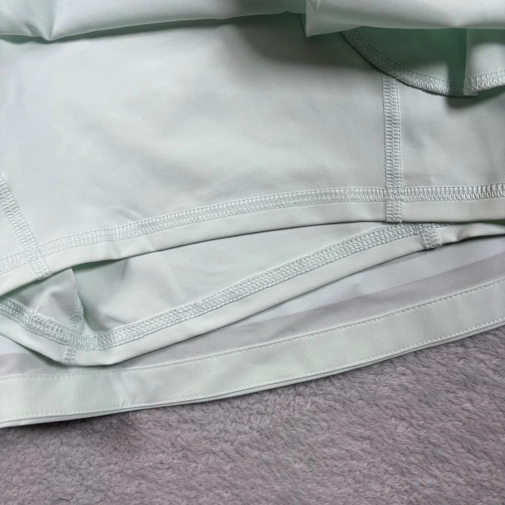 Calia TrueLight Golf Skort Mint‎ Green Pleated Striped 15 Inch Womens 16 NEW